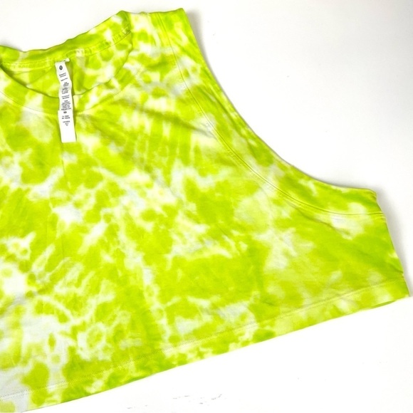 lululemon All Yours Crop Tank Tie Dye Eccentric Green - Picture 8 of 12